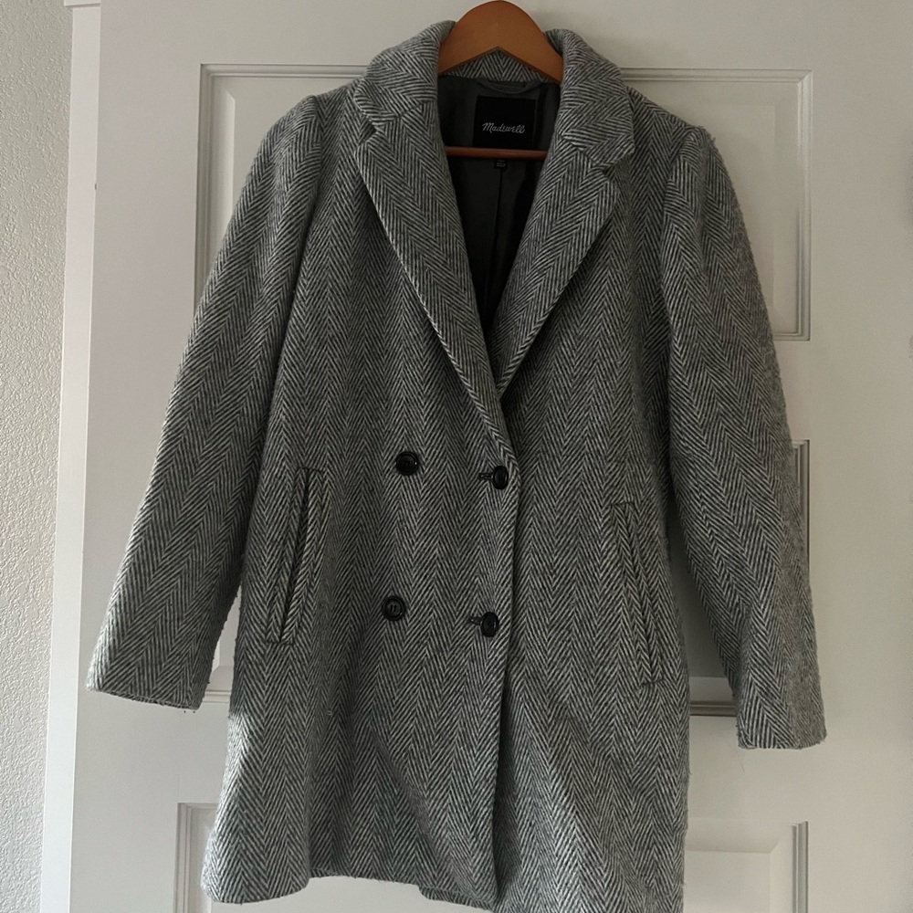 Madewell herringbone blazer coat